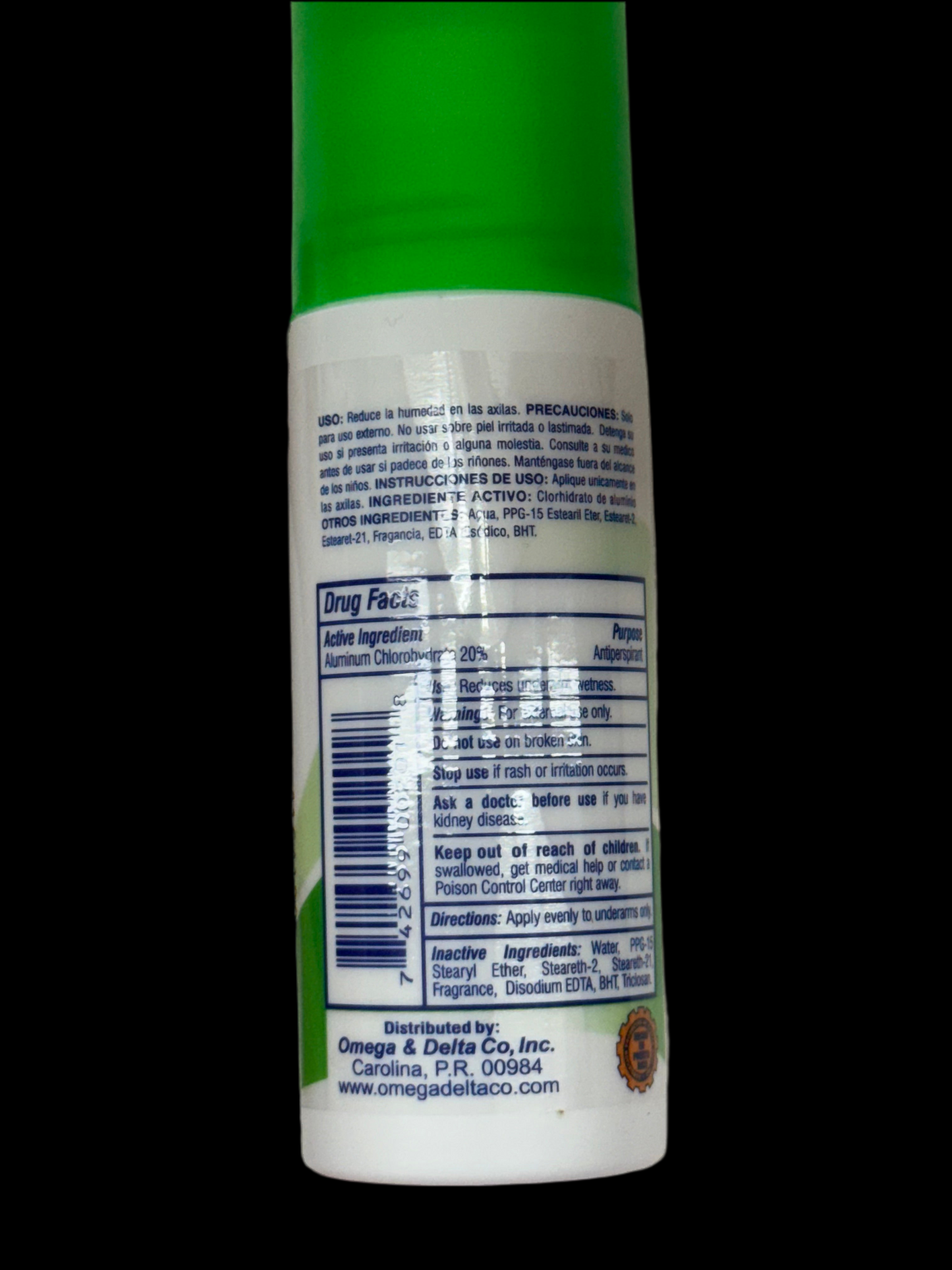 Odorono Original Anti-Perspirant Deodorant (Alcohol Free) – 2.5 oz (74 ml)