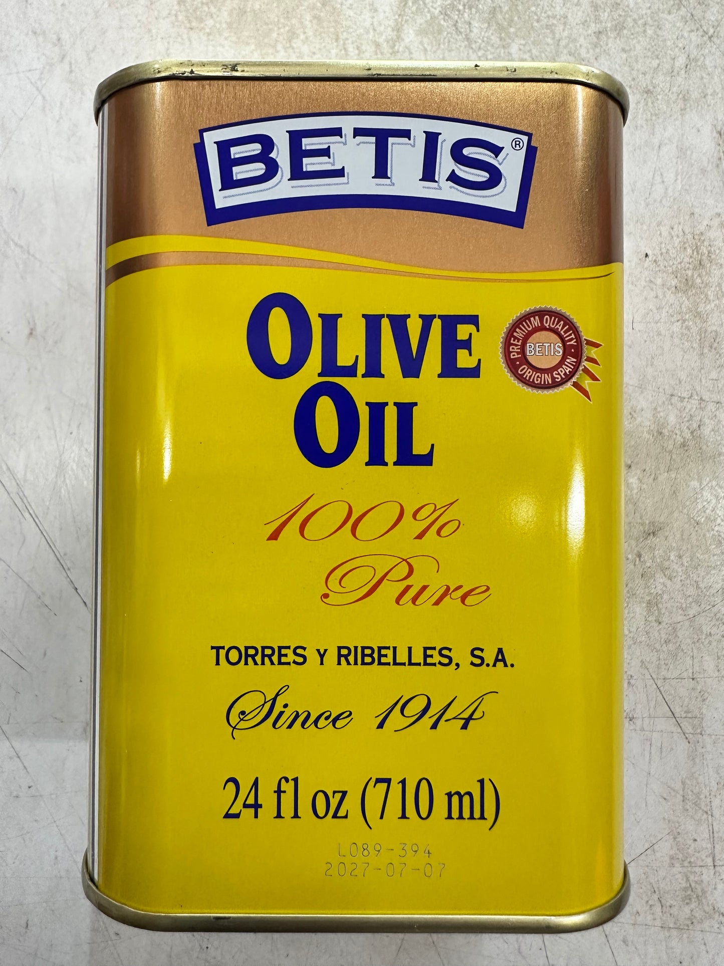BESTIS OLIVE OIL LATA AMARILLA