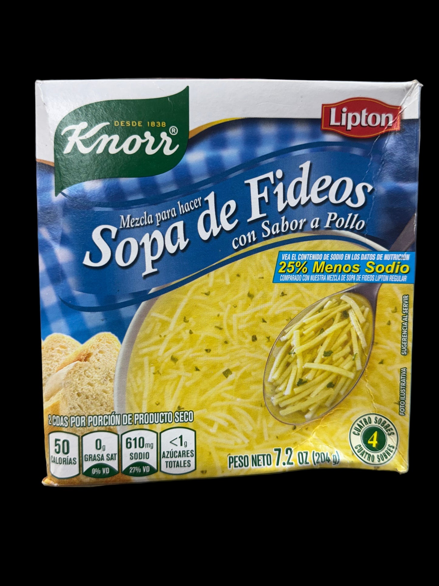 Knorr Lipton Sopa de Fideos con Sabor a Pollo 7.2oz less sodium