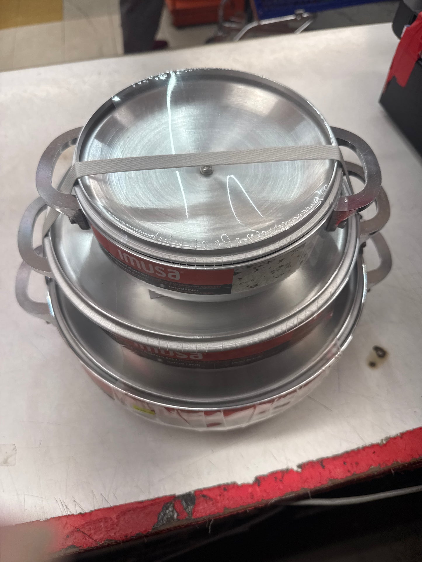 IMUSA Aluminio Caldero 3Pc set (1.6/3.2/4.6 Qts)