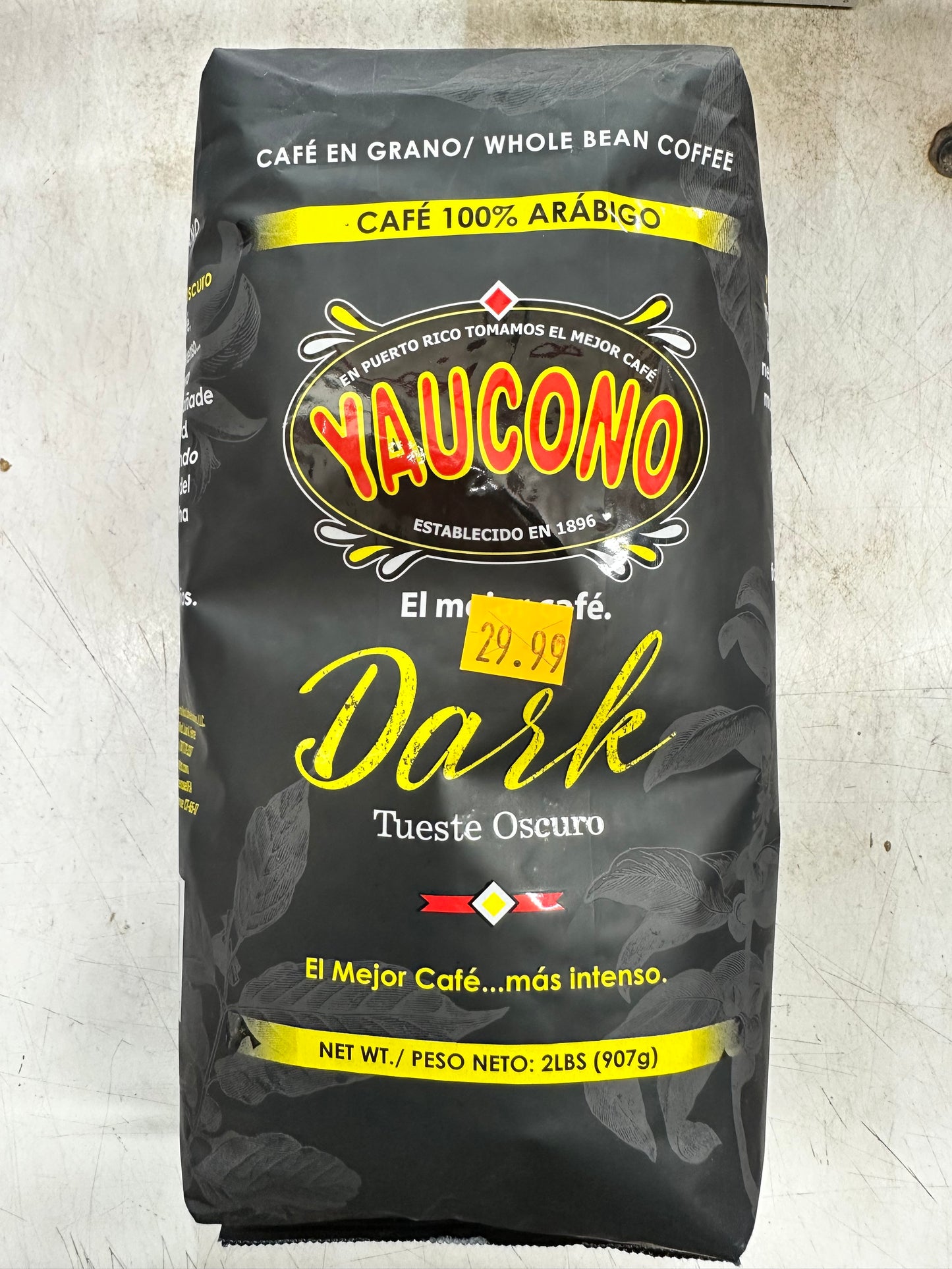 CAFE YAUCONO 2 LB CAFE EN GRANO OSCURO “DARK”
