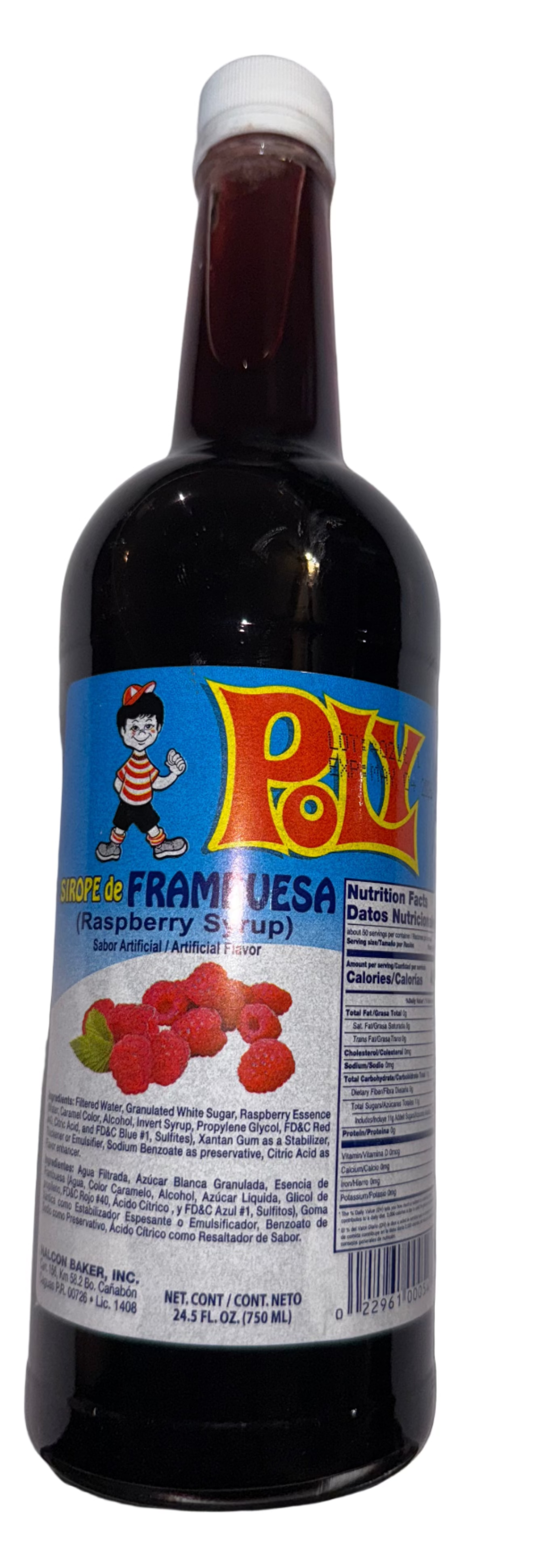 Poly Sirope De Frambuesa / Rasberrt Syrup