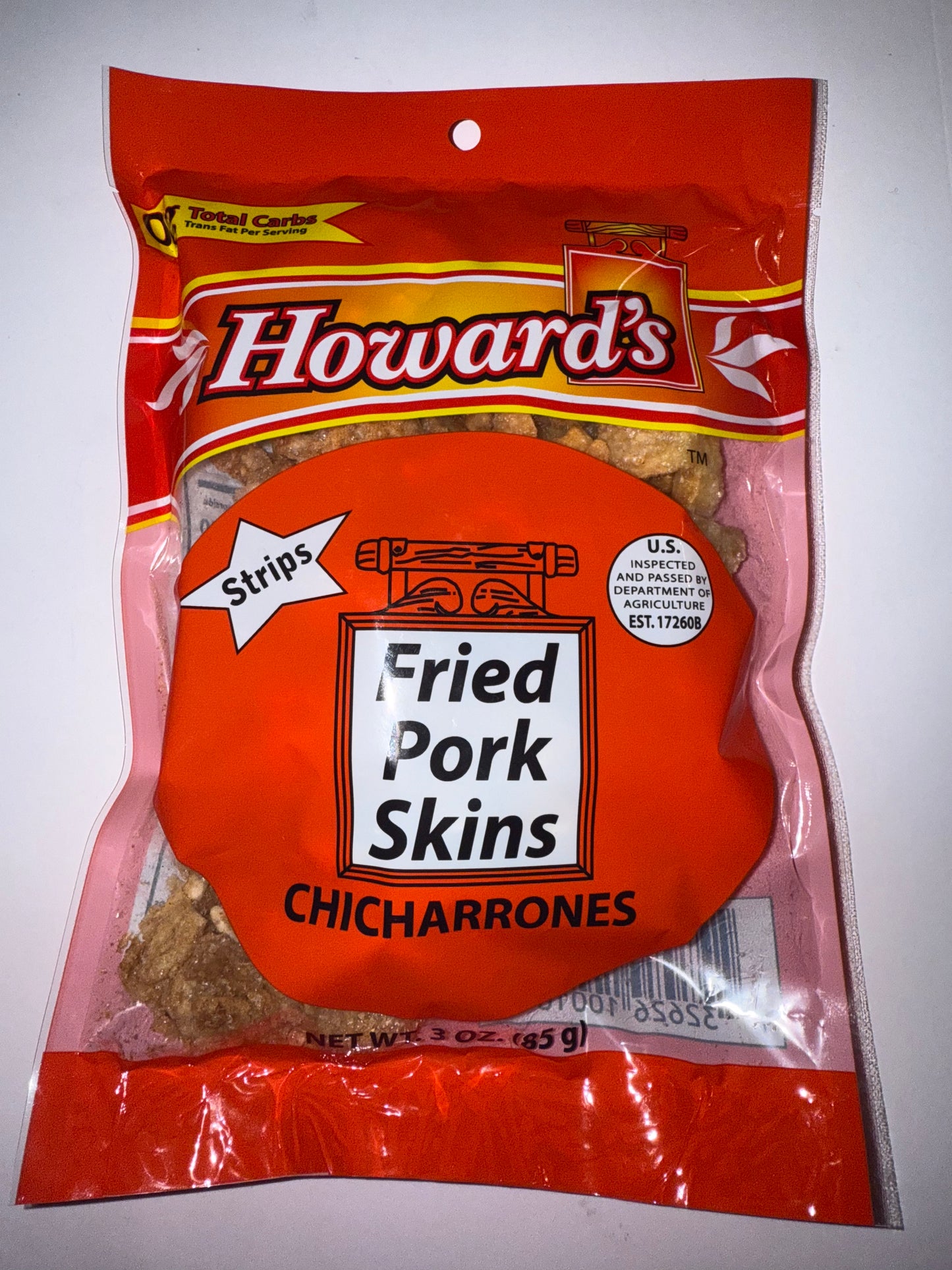 Howard’s Fried Pork Skins/Chicharrones De Cerdo