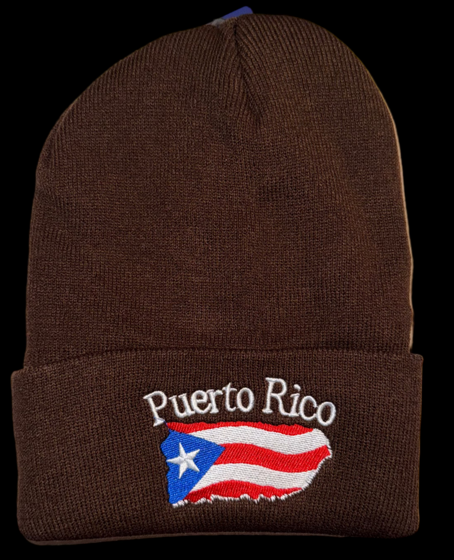 Puerto Rico Winter Beanie Hat/Gorro De Invierno Marron/Brown