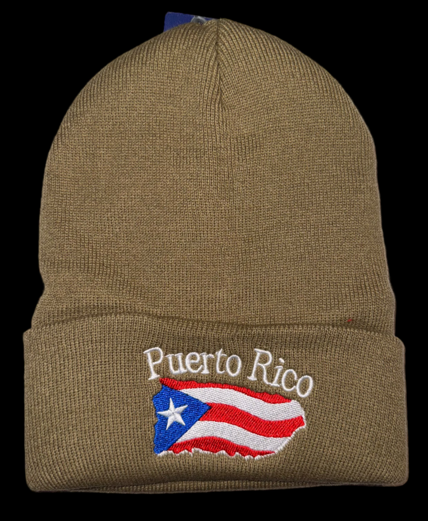 Puerto Rico Winter Beanie Hat / Gorro De Invierno Crema/Beige