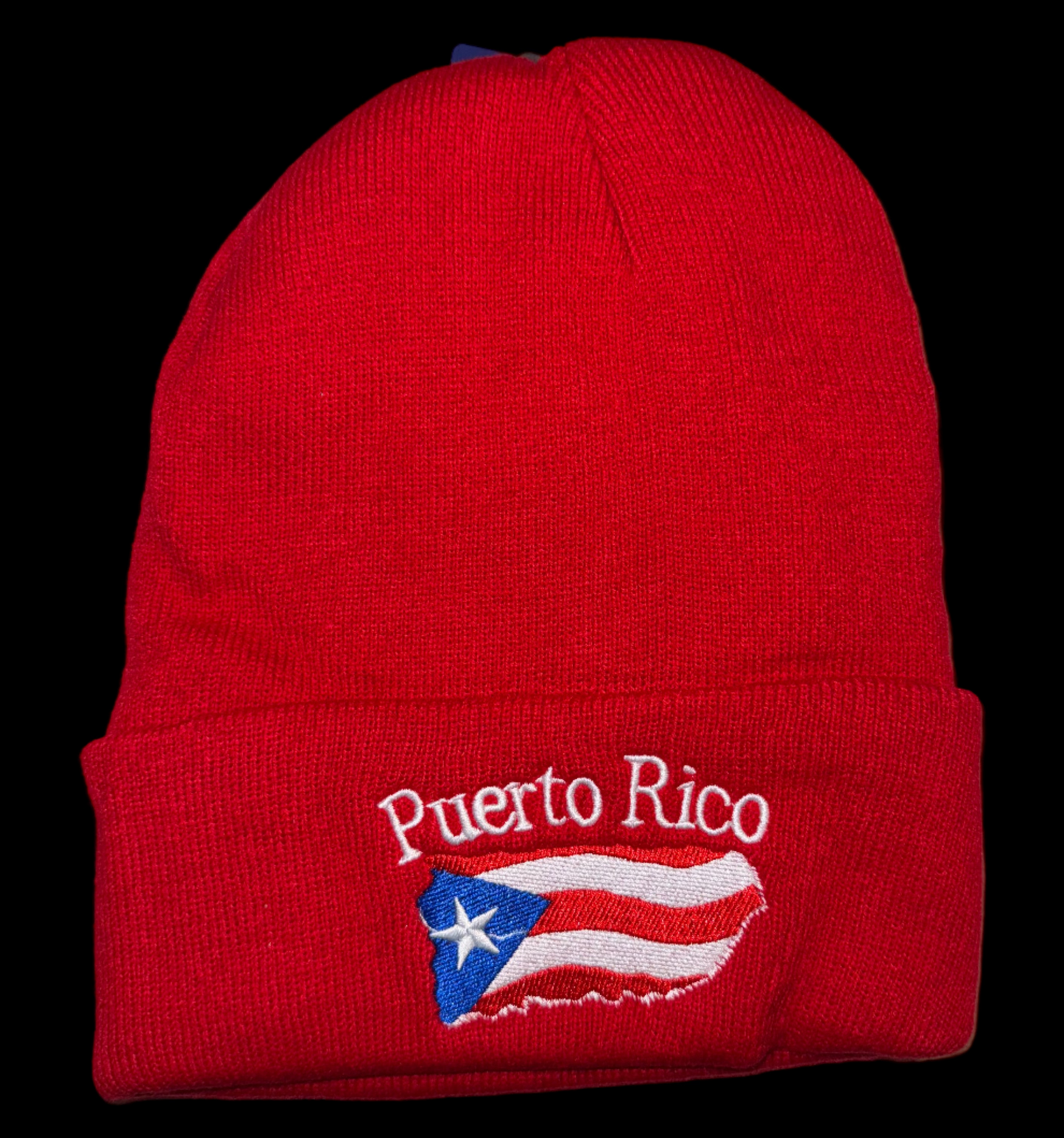Puerto Rico Winter Beanie Hat / Gorro De Invierno Red/Rojo