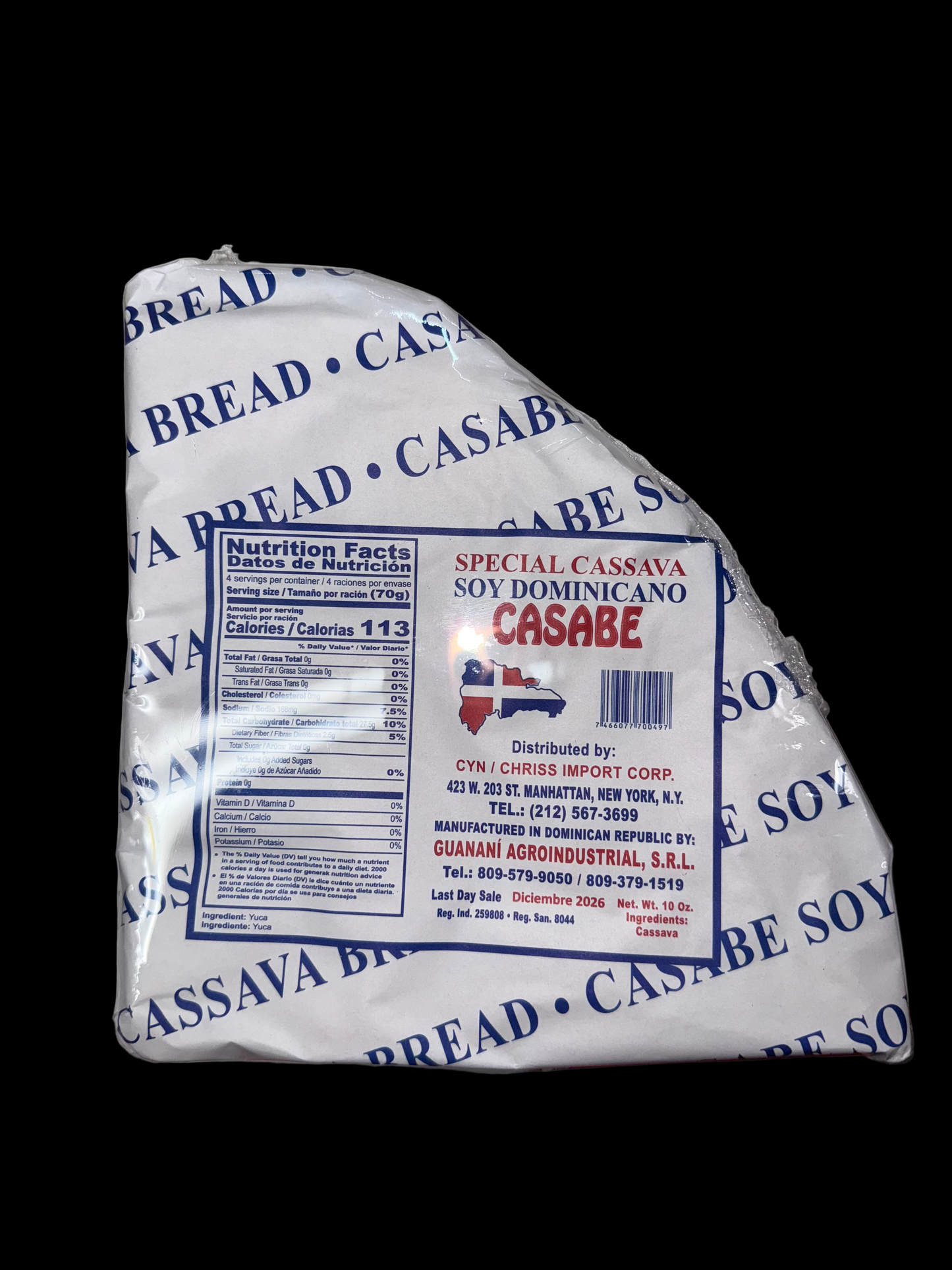 Casabe Soy Dominicano 10onz