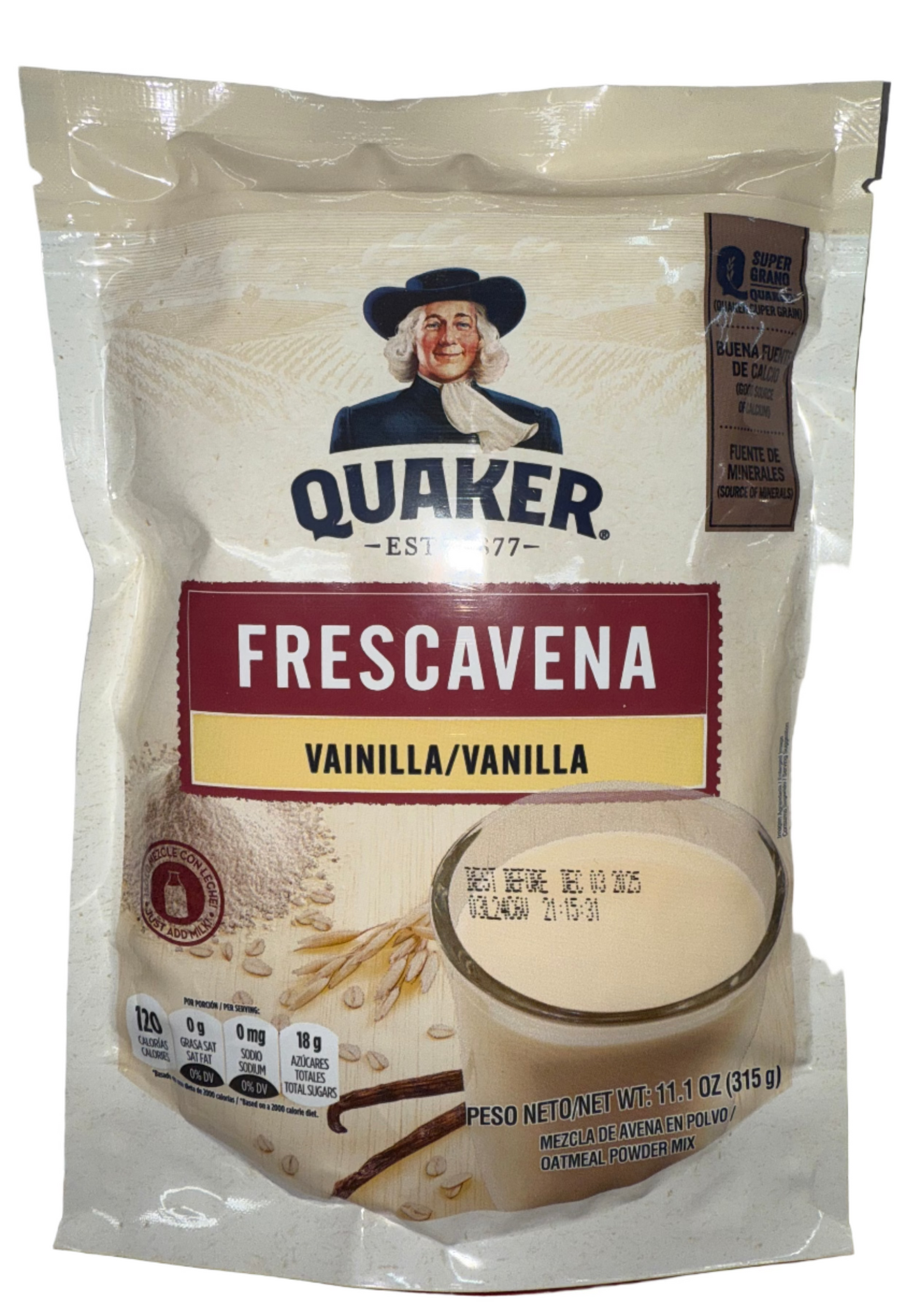 Quaker Frescavens Vainilla 11.1onz