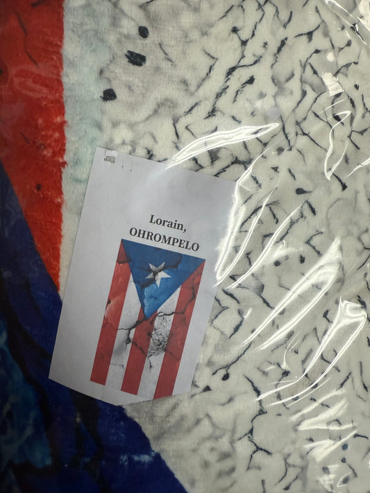 PUERTO RICO SNUGGIE BLANKET HOODIE Flag/Broken