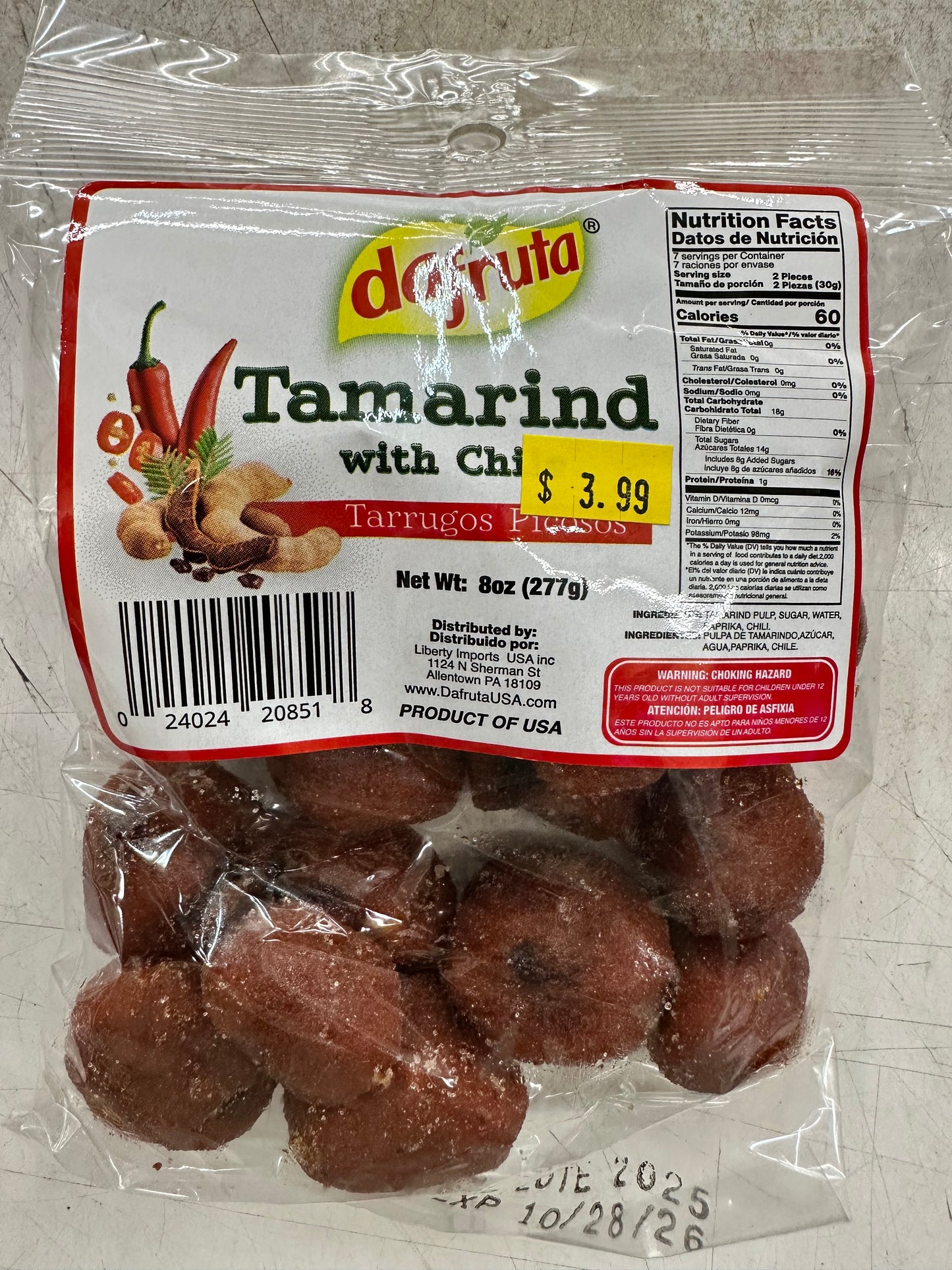 DULCE TAMARINDO CON CHILE PLASTIC BAG
