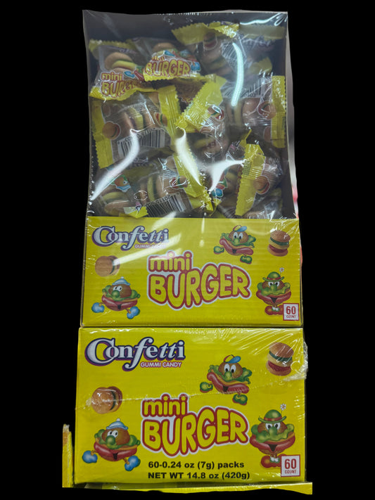 Confetti Mini Burger Gummi Candy