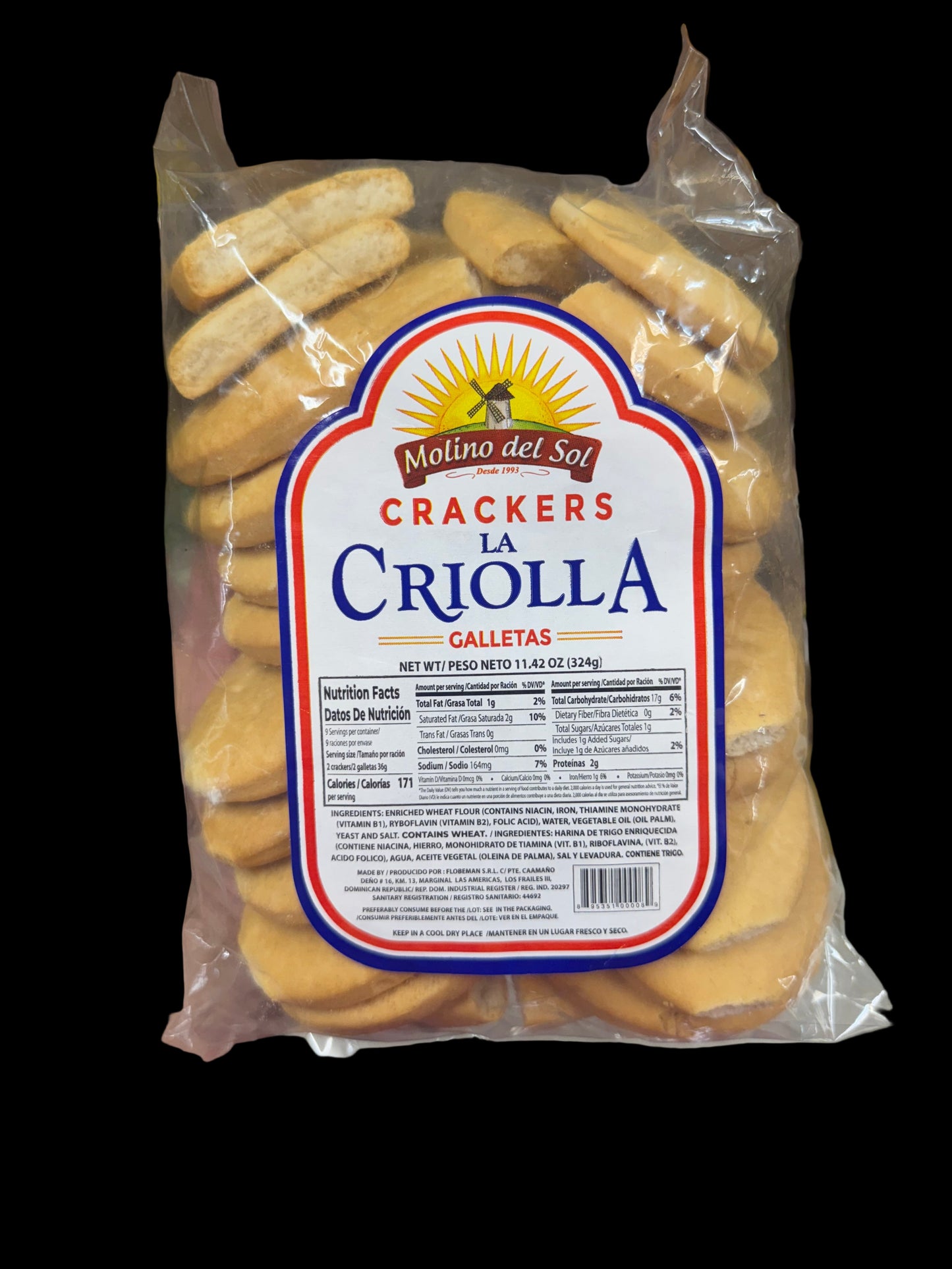 Molino del Sol Crackers La Criolla Galletas (11.42 oz / 324 g)