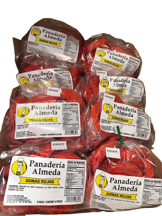 CAJA DE DONAS ROJAS 24 PK