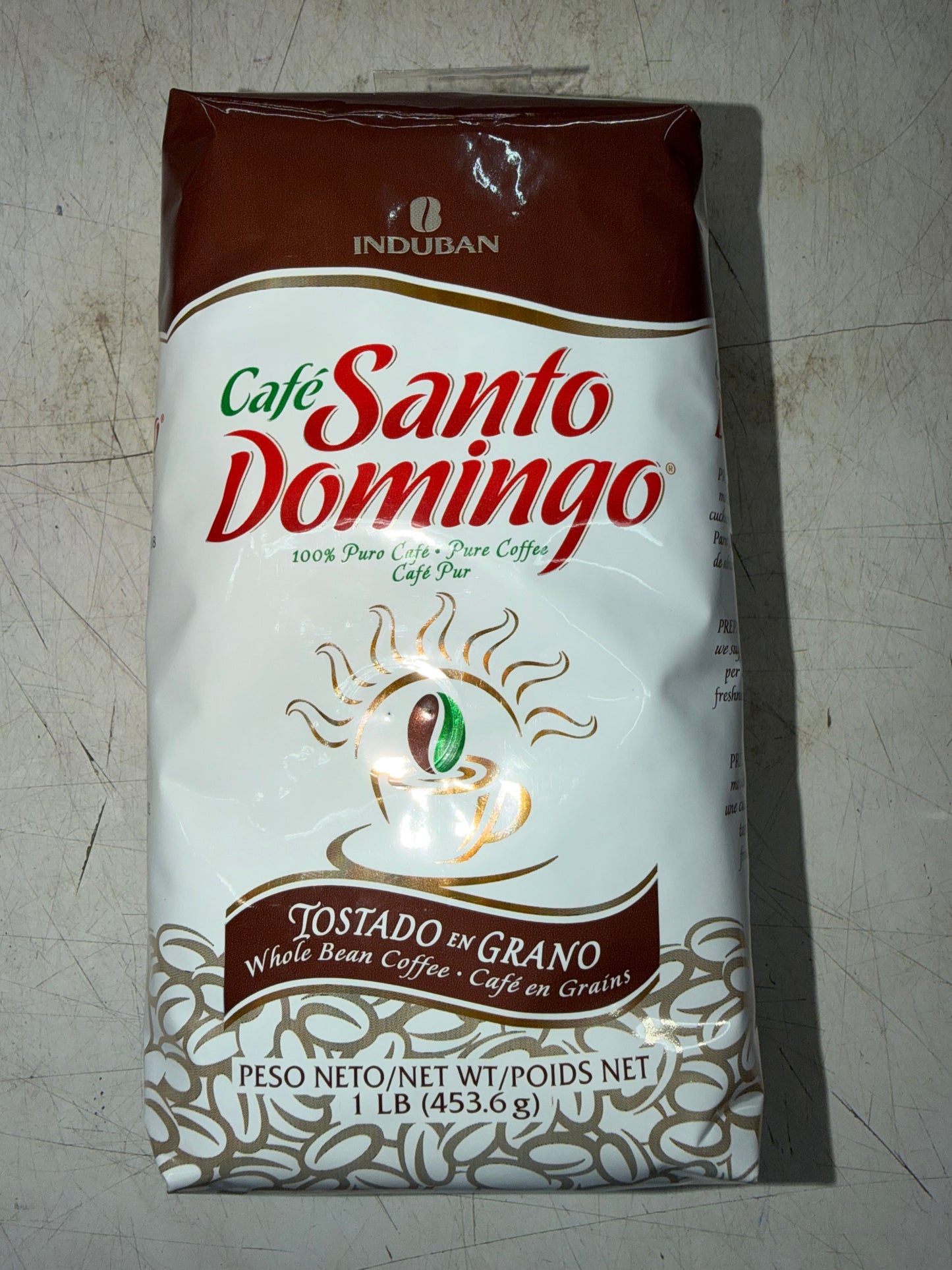 CAFE SANTO DOMINGO 16 OZ WHOLE BEANS