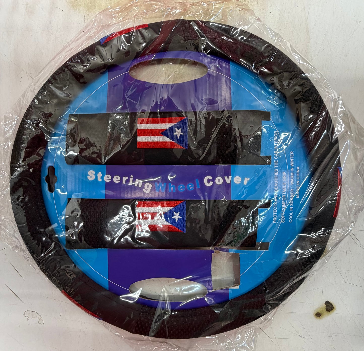 PR STEERING WHEEL COVER WITH 2 SEATBELT COVER