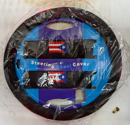 PR STEERING WHEEL COVER WITH 2 SEATBELT COVER