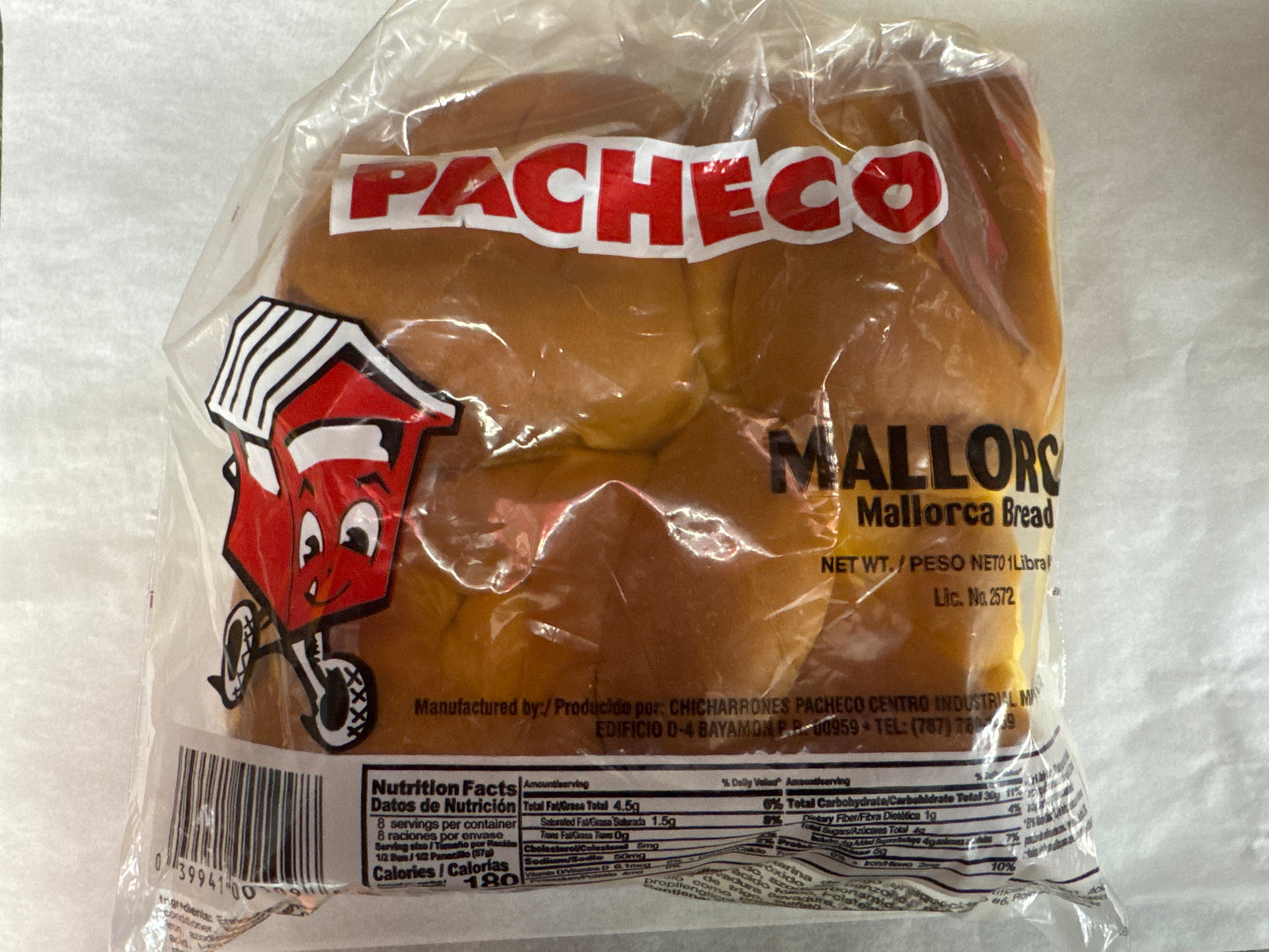Pacheco Mallorca bread