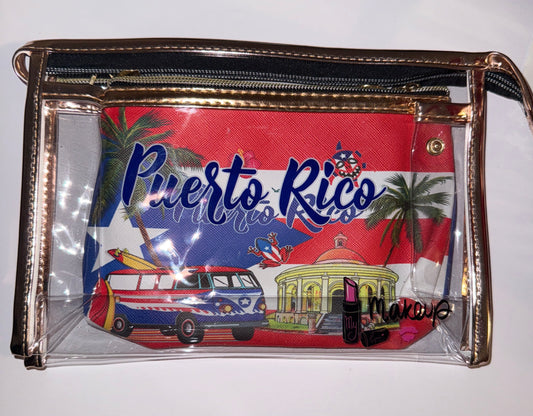 Make Up Bag / Cartera De Maquillaje Bandera PR Volqui