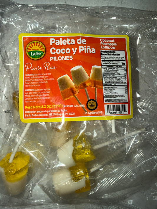 PILONES DE COCO Y PINA
