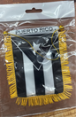 Mini Puerto Rico Flag with Fringe – Hanging Ornament (Black&White)