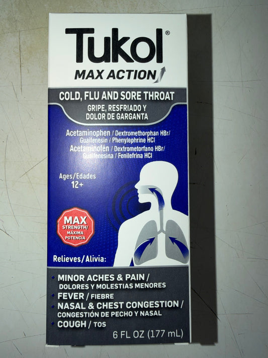 TUKOL MAX ACTION COLD FLU AND SORE THROAT