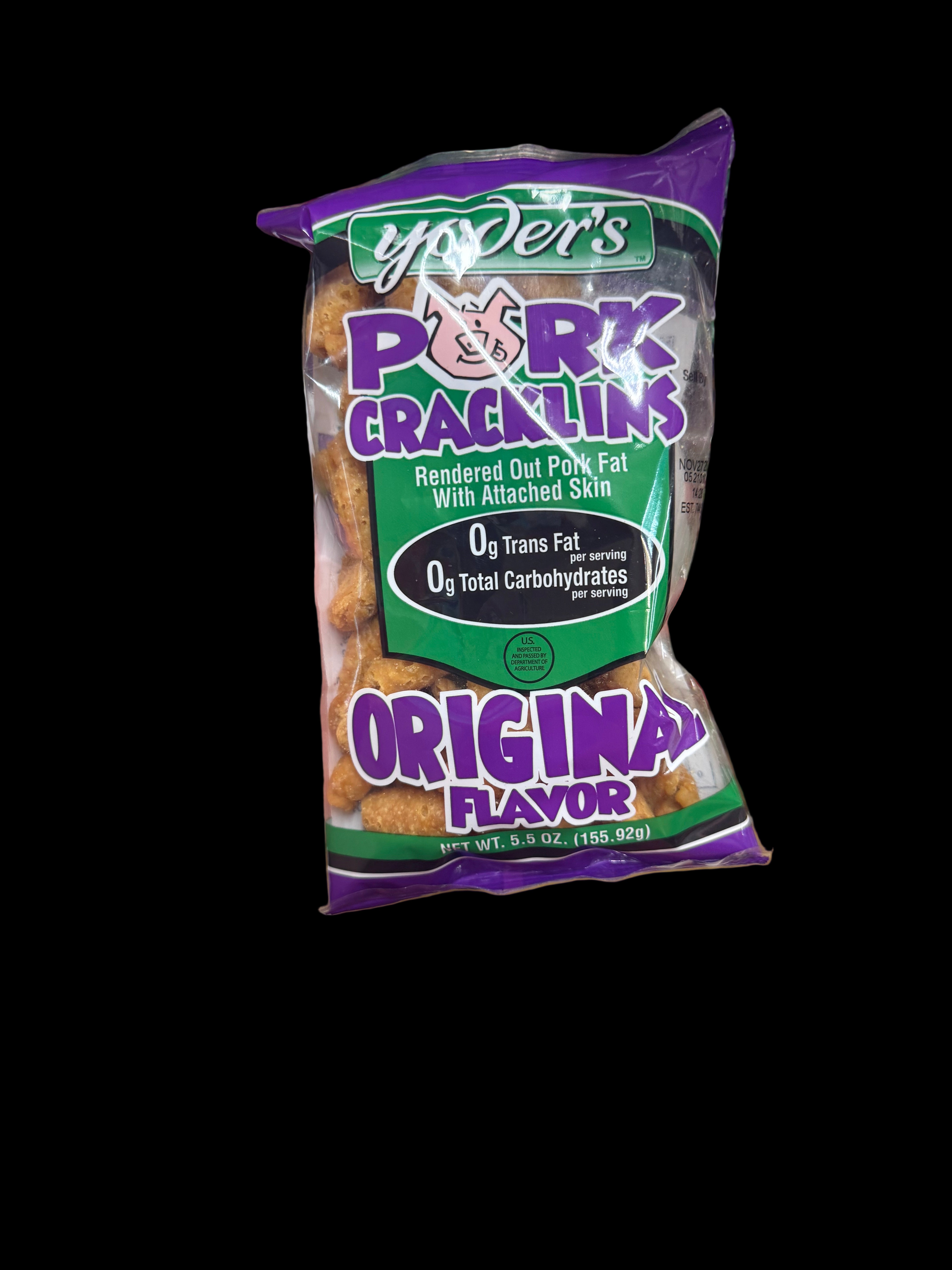 Yoder’s Pork Cracklins Original Flavor (5.5 oz / 155.92 g) – Rompelooo