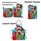 Kitchen Apron Set flag morro sol taino