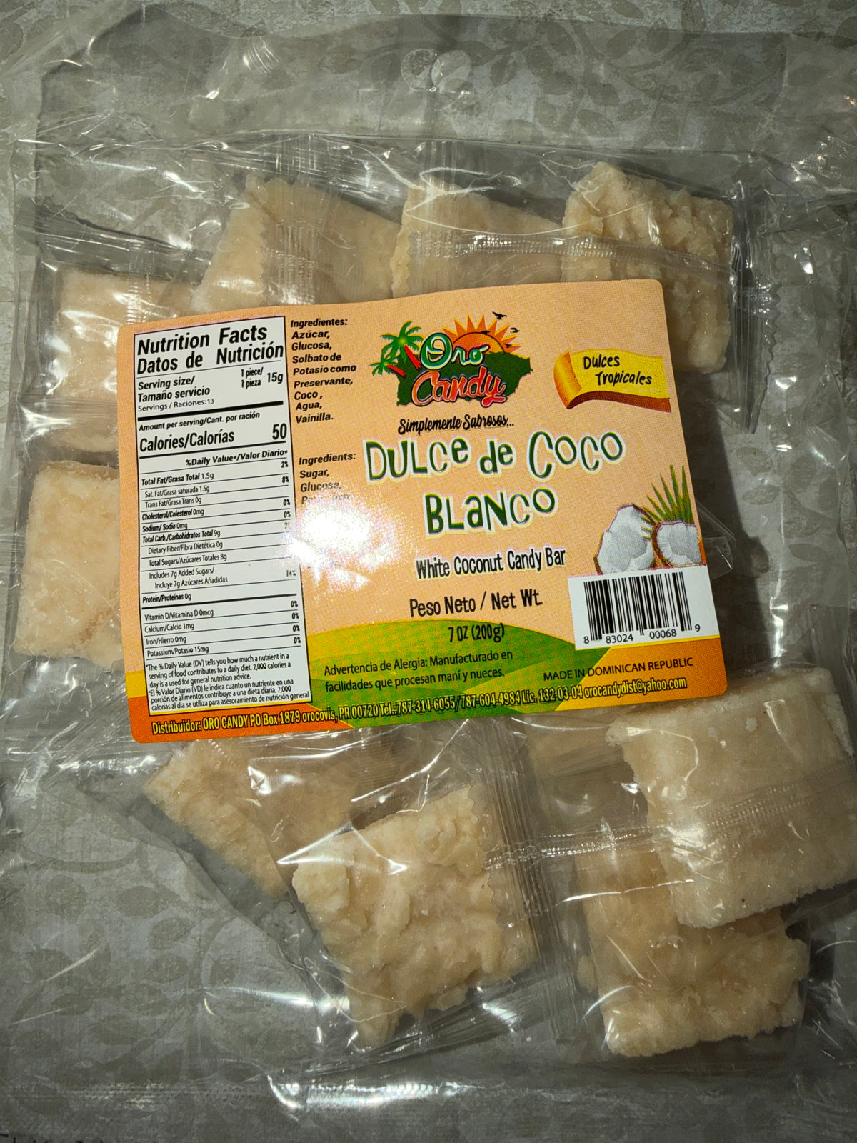 EL BORICUA DULCE DE COCO BLANCO