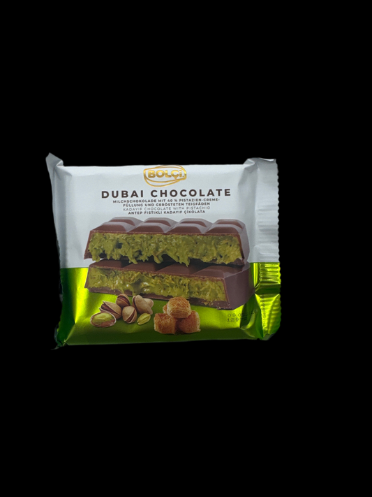 Bolci Dubai Chocolate – Pistachio Kadayıf Milk Chocolate Bar (1.23 oz / 35 g)