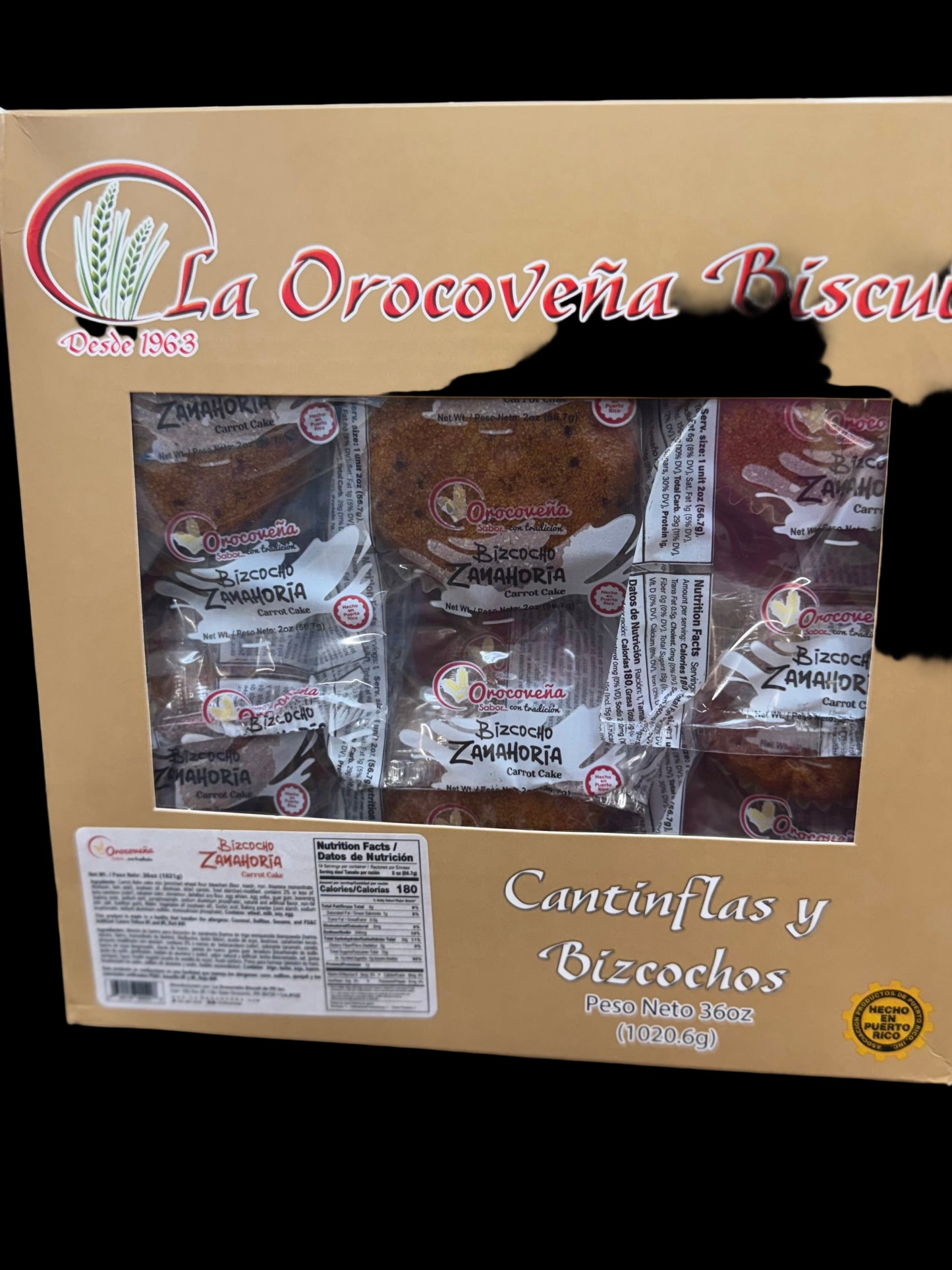 La Orocoveña Cantinflas y Bizcochos (carrot)