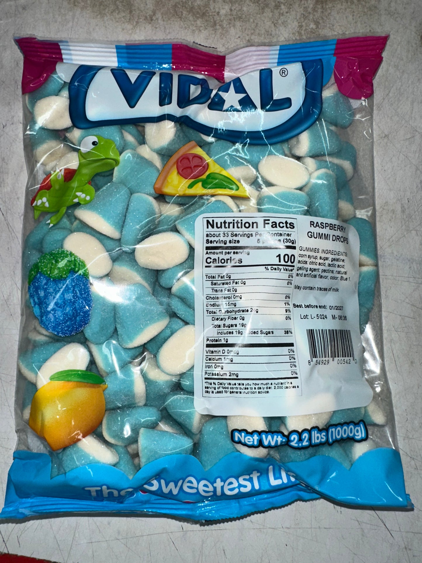 BLUE GUMMI DROP BAG