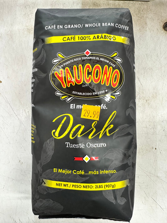 CAFE YAUCONO 2 LB CAFE EN GRANO OSCURO “DARK”