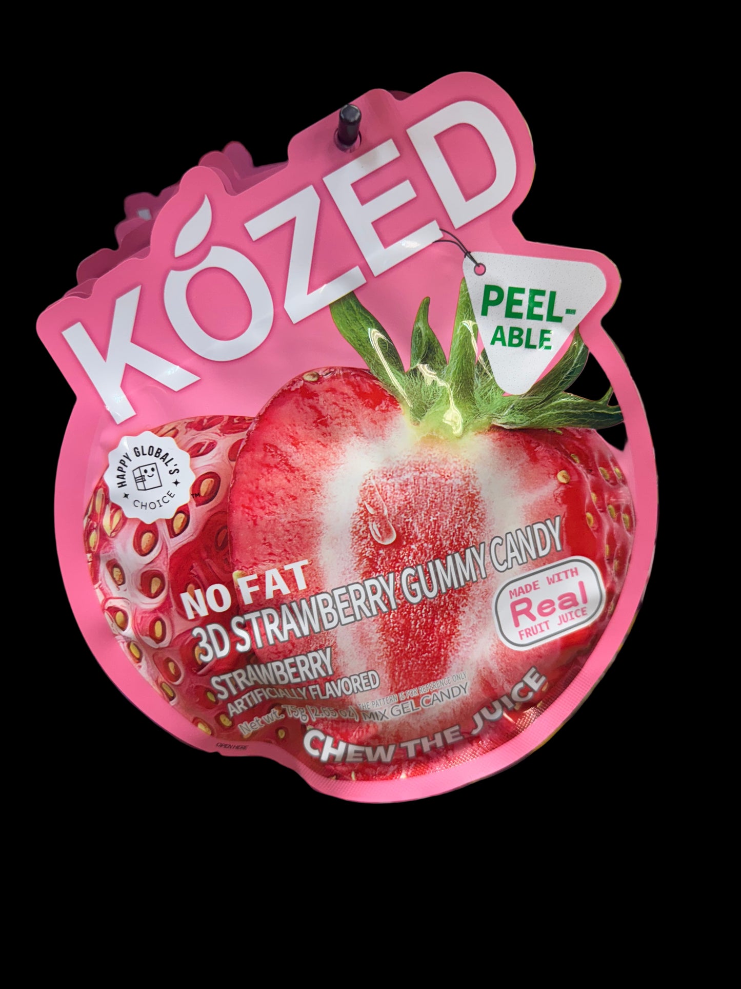Kózed 3D Strawberry Gummy Candy (2.65 oz / 75 g)