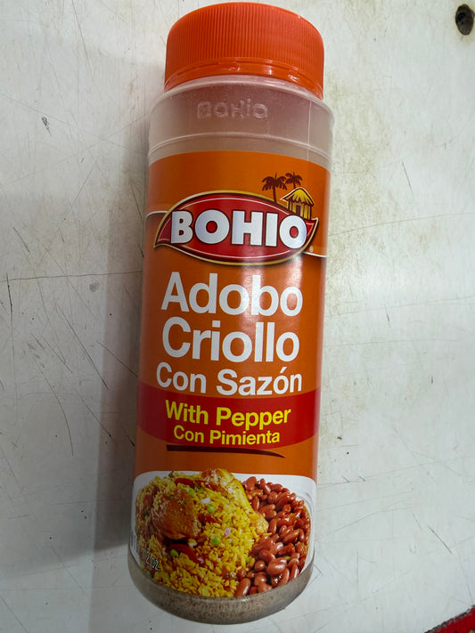 BOHIO ADOBO CRIOLLO CON SAZON Y CON PIMIENTA 16.5 OZ