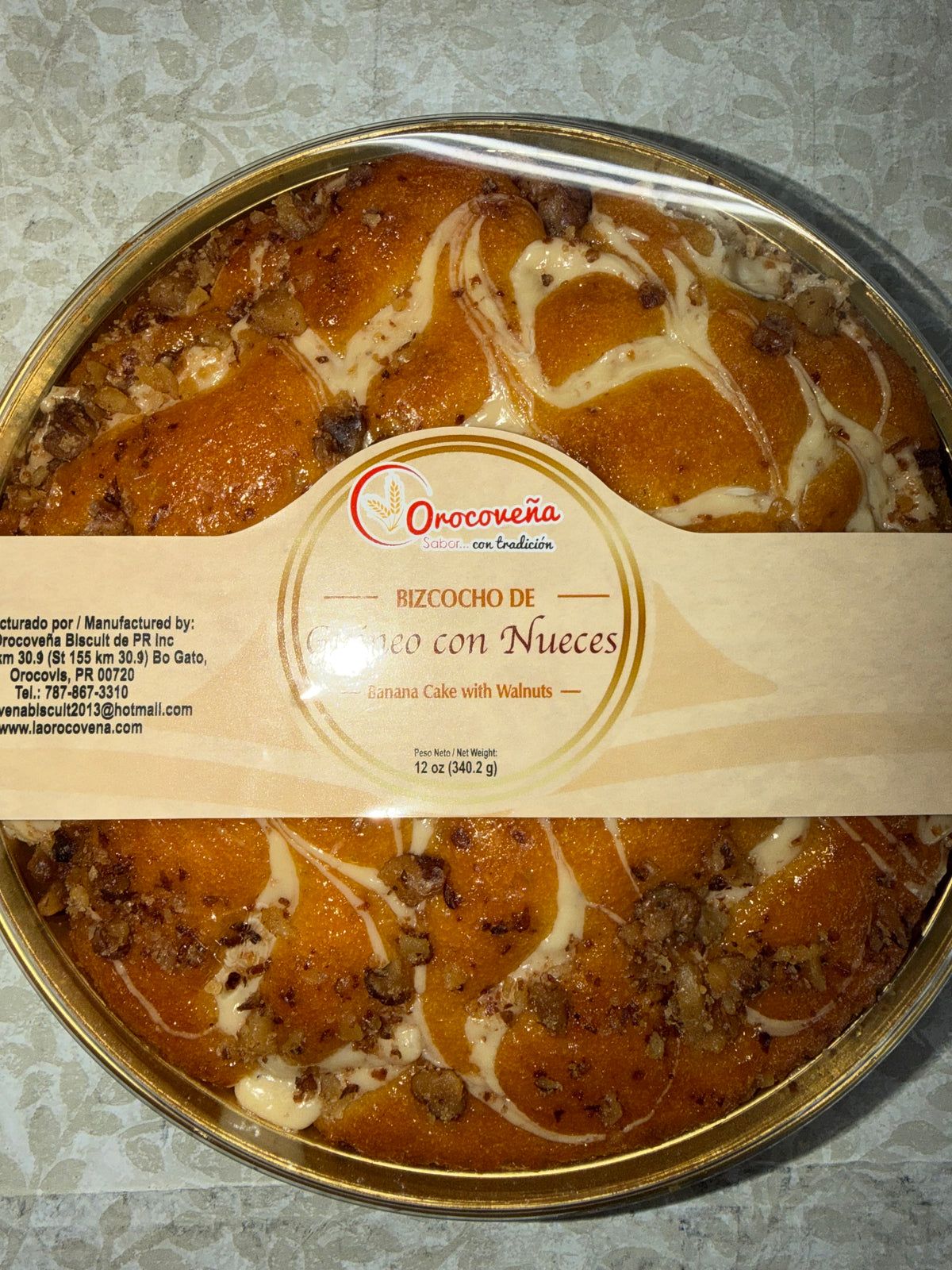 BIZCOCHO DE GUINEO CON NUECES