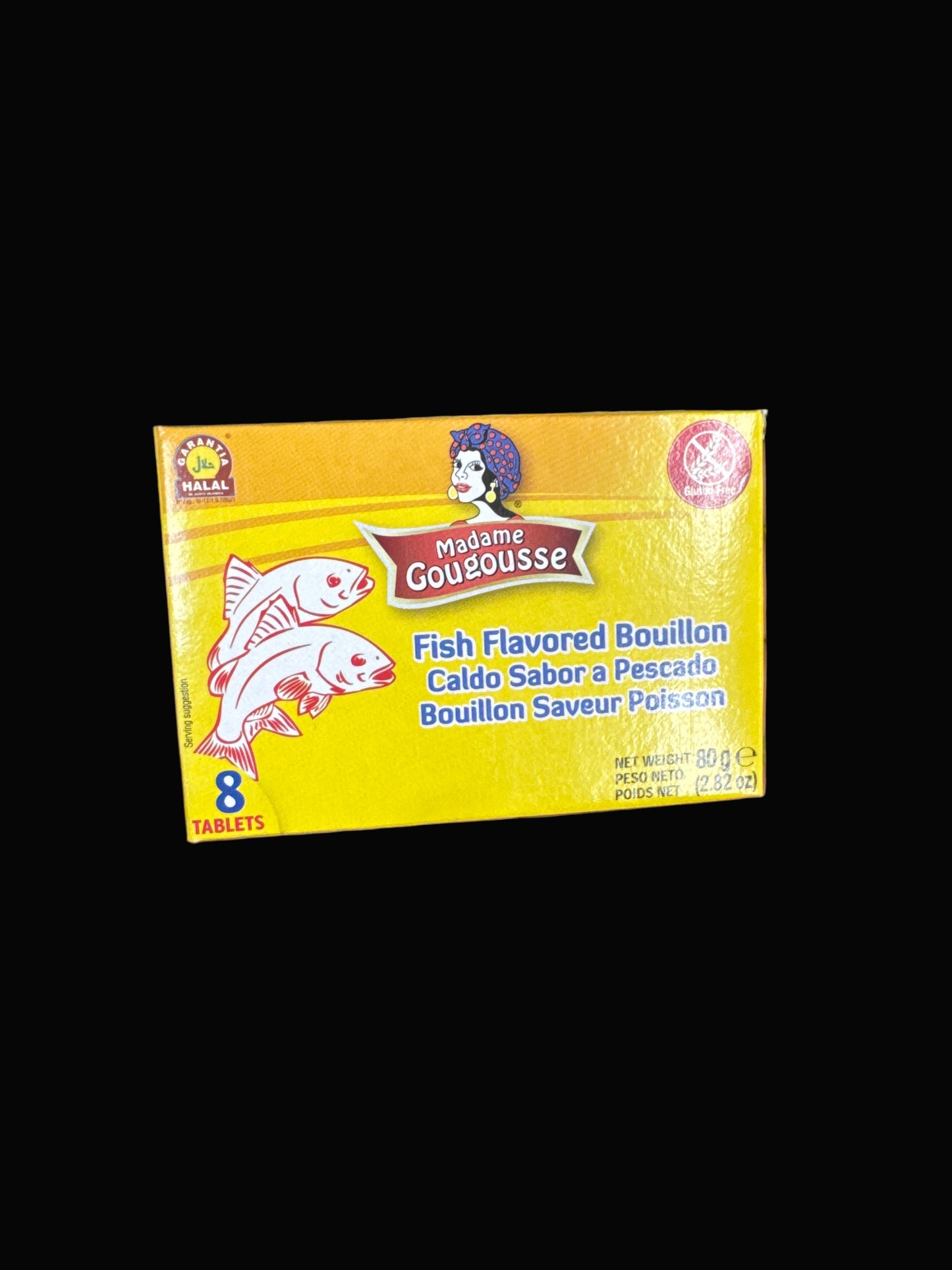 Madame Gougousse Fish Flavored Bouillon (8 Tablets, 2.82 oz / 80 g)