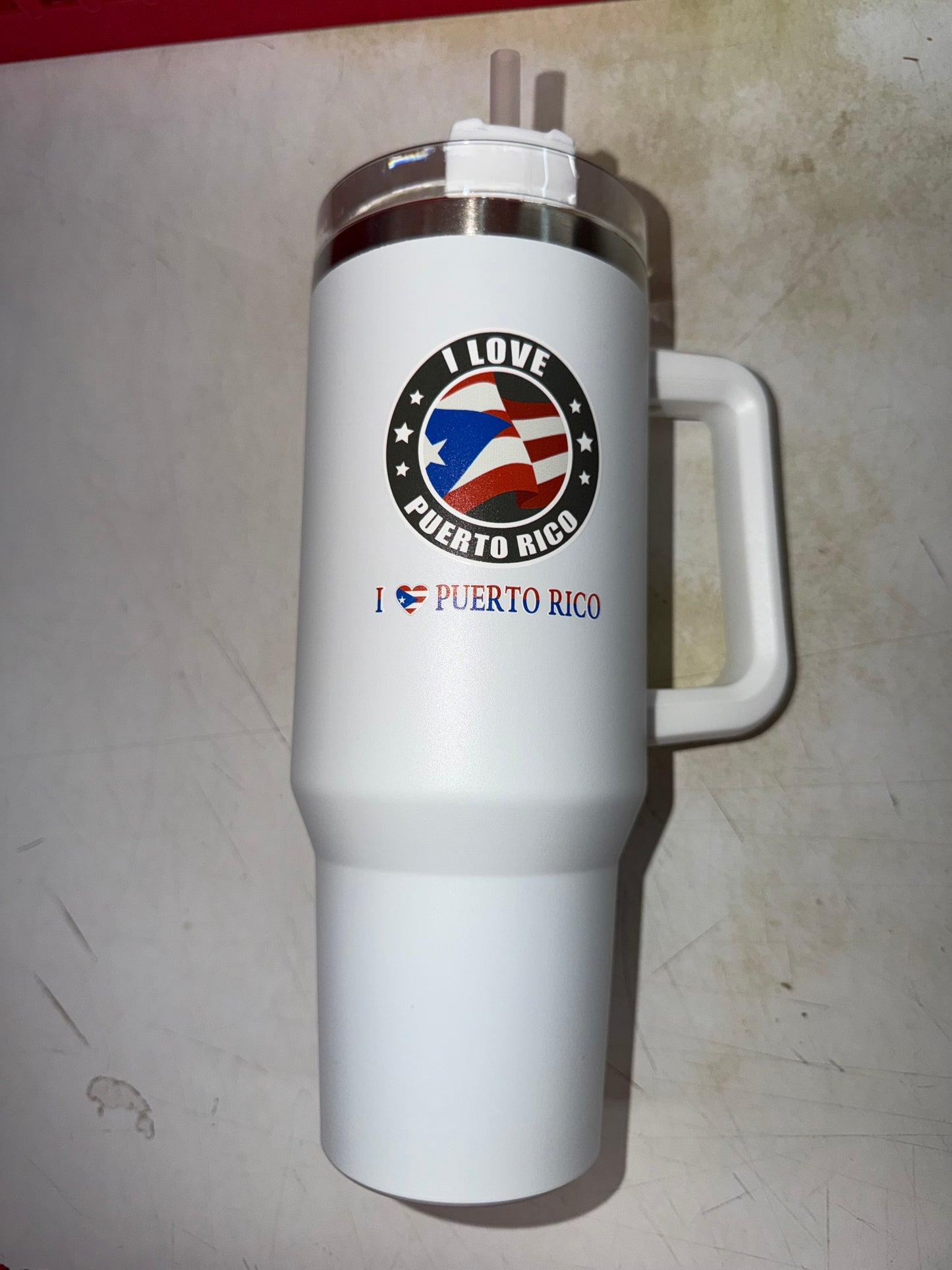 WHITE TUMBLER PUERTO RICO