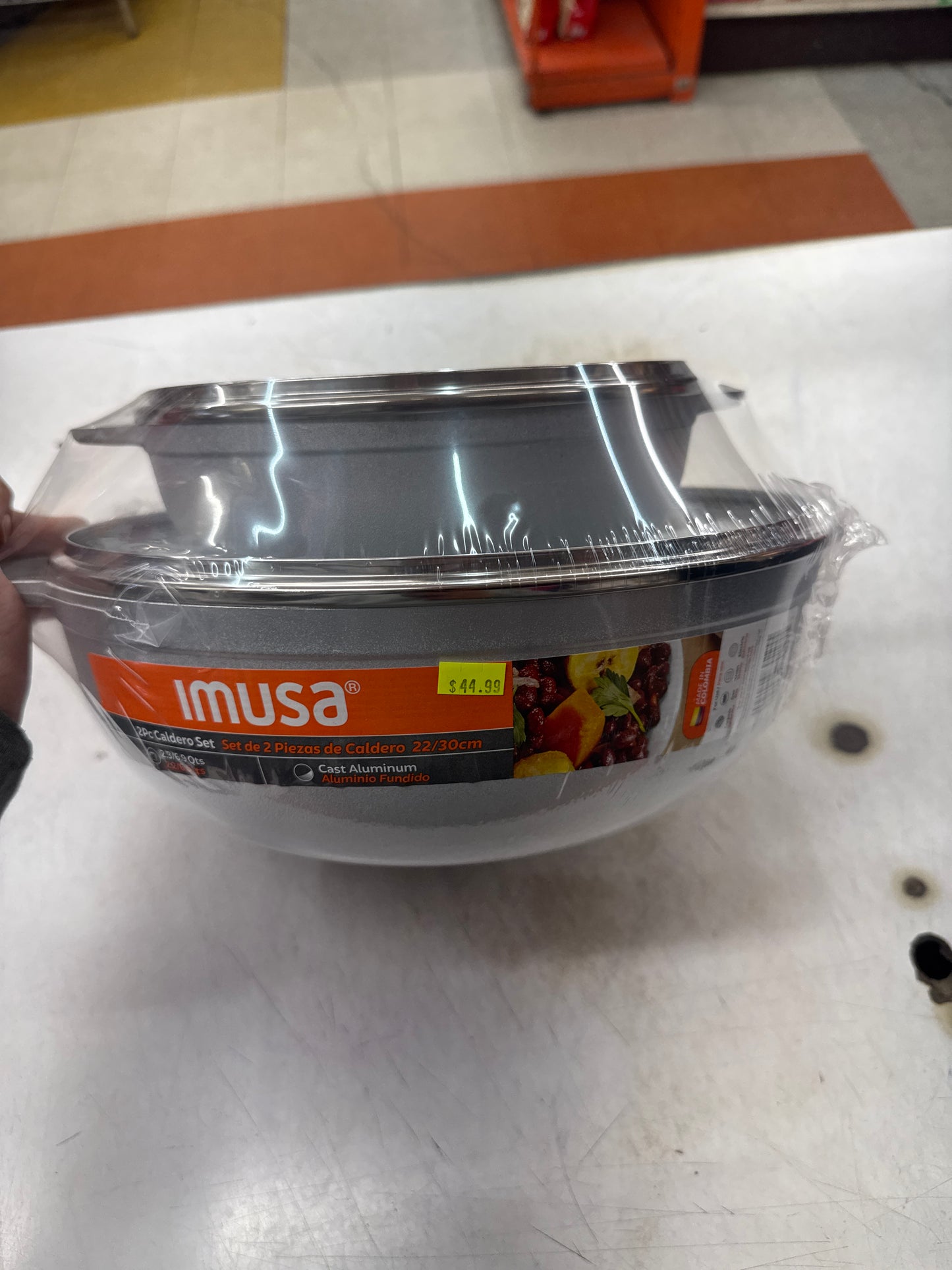 IMUSA 2Pc Caldero glass top (2.3/6.9 Qts)