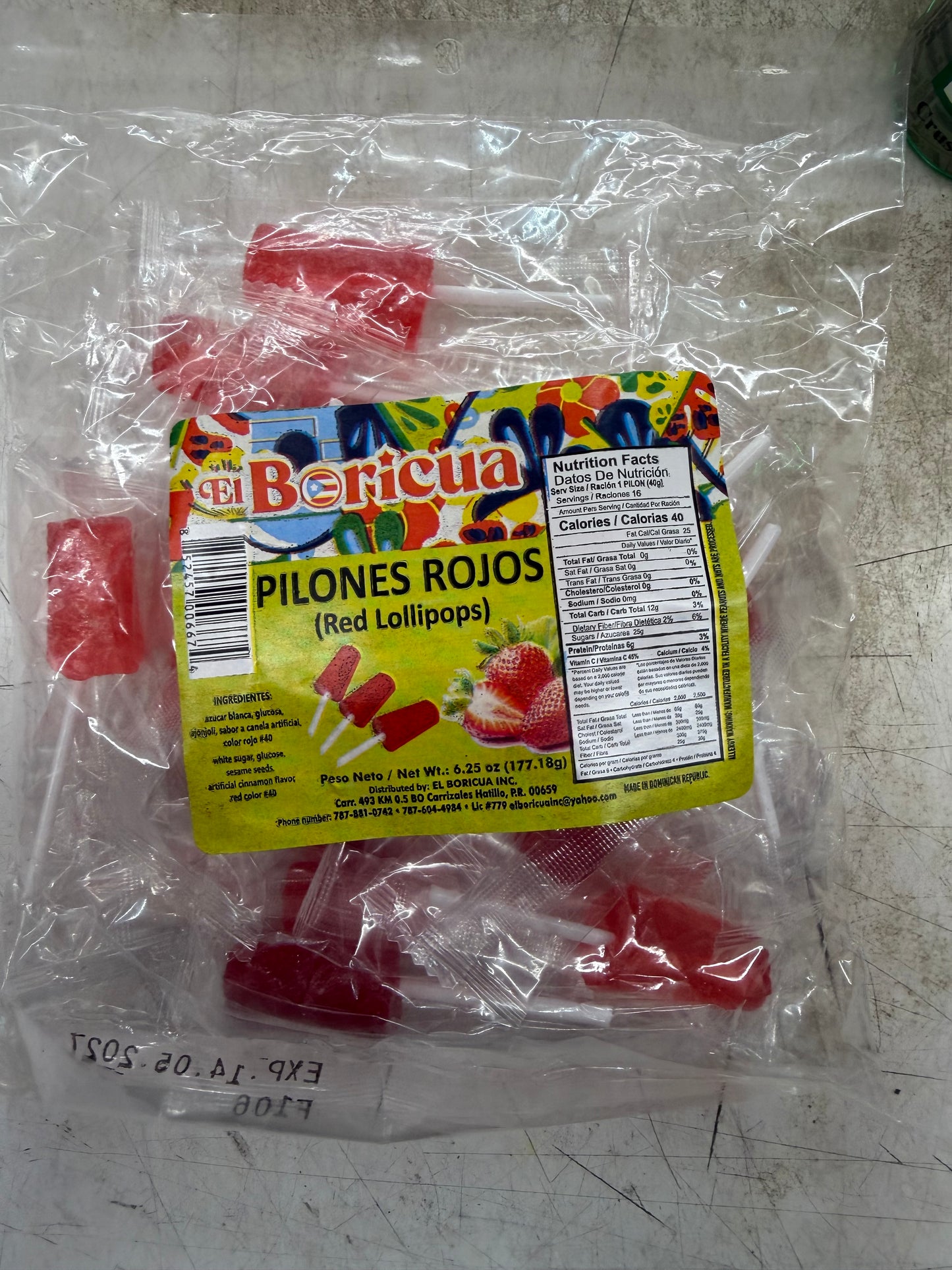 EL BORICUA PILONES ROJO
