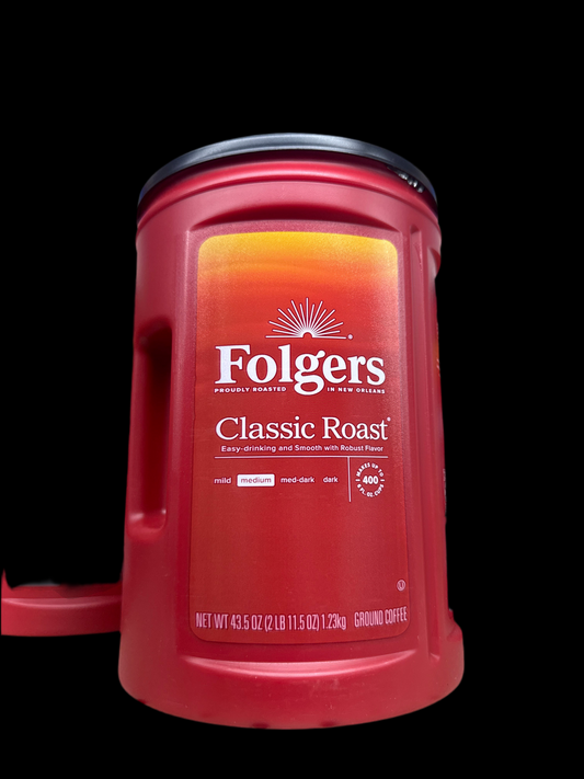 Folgers Classic Roast Ground Coffee (43.5 oz / 1.23 kg)