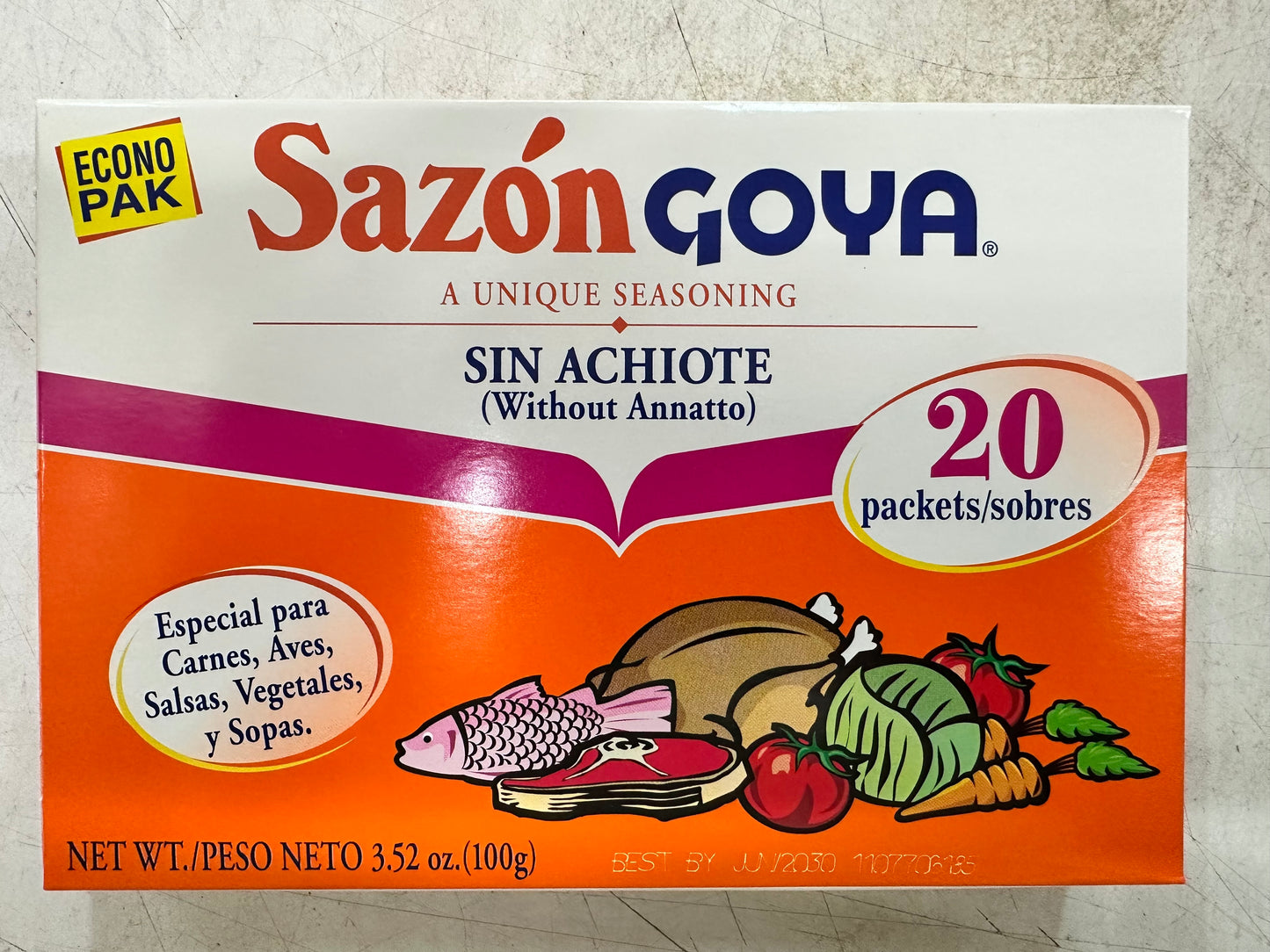 SAZON GOYA SIN ACHIOTE 3.52 OZ