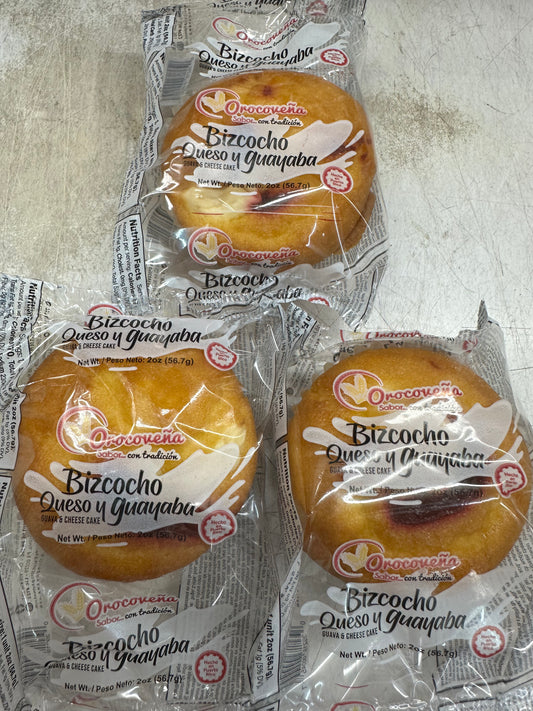 BIZCOCHO DE QUESO Y GUAVA 3PK