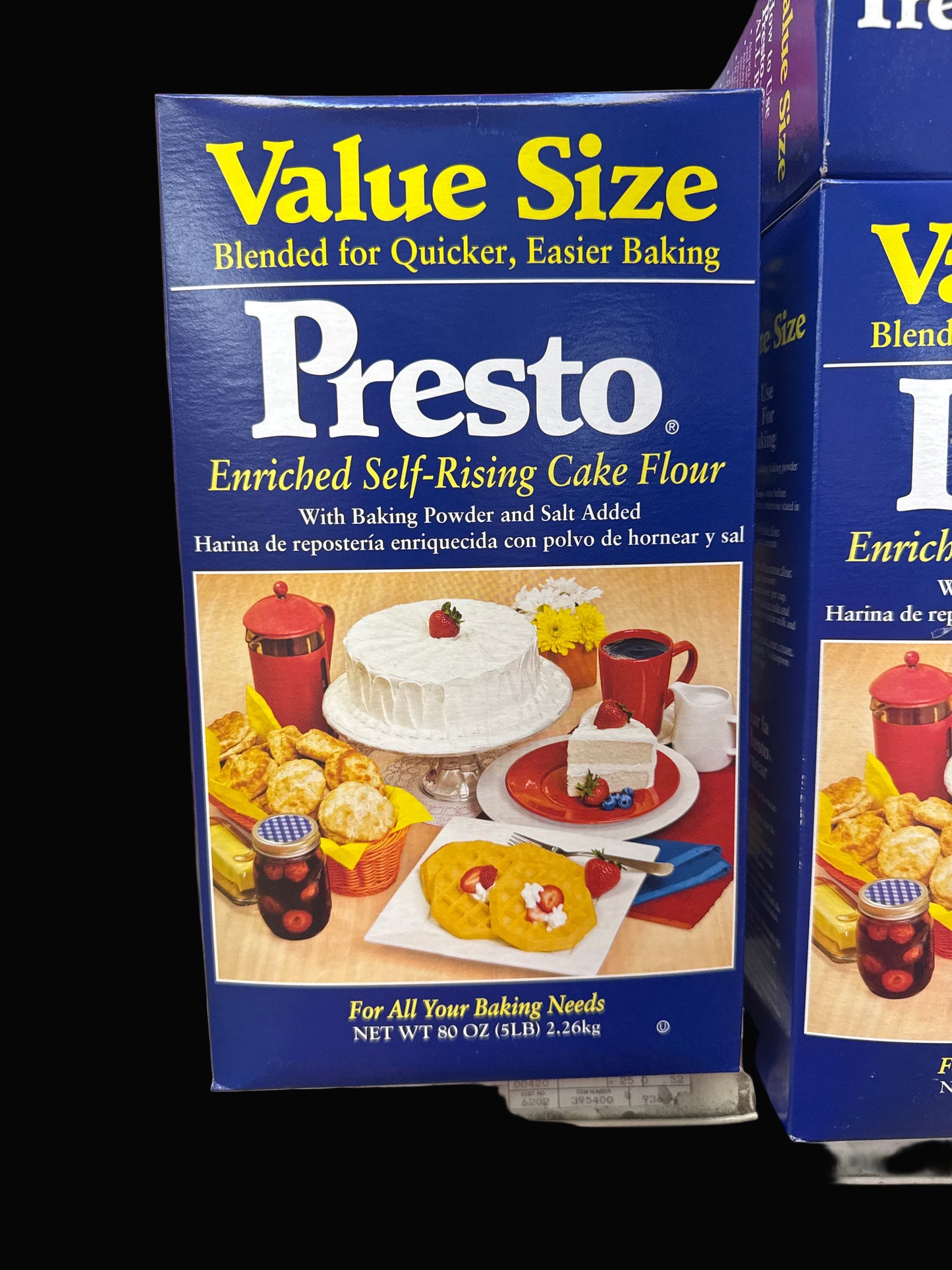 Presto Enriched Self‑Rising Cake Flour – 5 lb (2.26 kg)