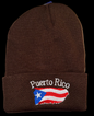 Puerto Rico Winter Beanie Hat/Gorro De Invierno Marron/Brown