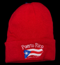Puerto Rico Winter Beanie Hat / Gorro De Invierno Red/Rojo