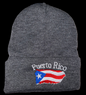 Puerto Rico Winter Beanie Hat / Gorro De Invierno Dark Gray/ Gris Oscuro