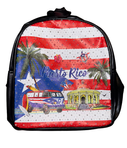 Back Pack Cartera Mochila Puerto Rico Bandera